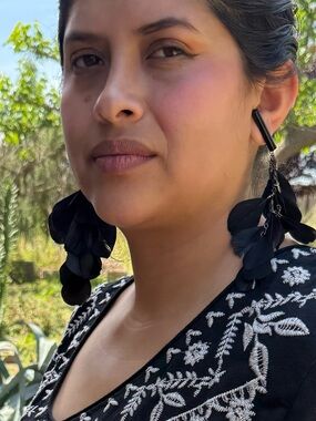 Black Feather Earrings
